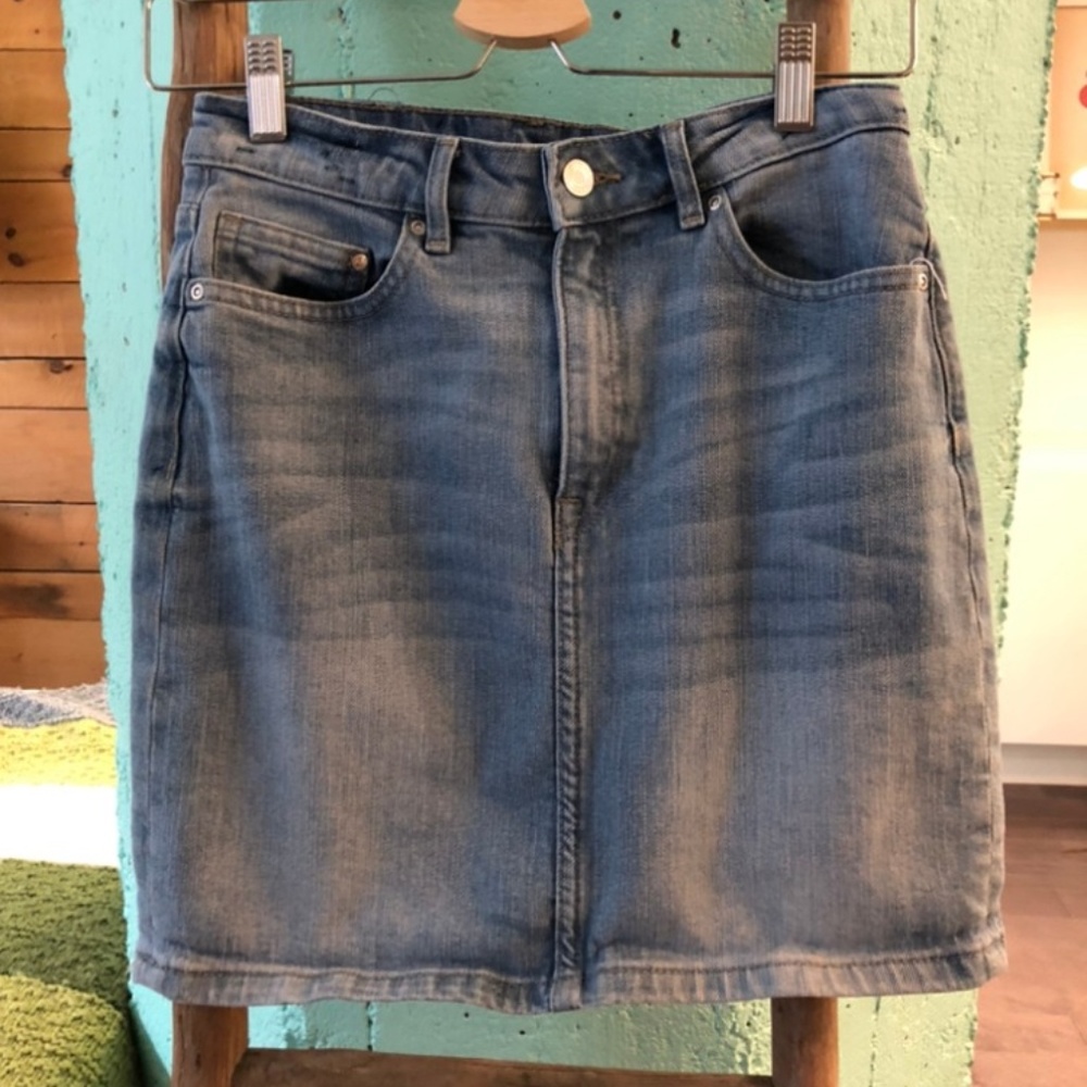 💫 3/10$ - Denim Skirt - Pale denim blue